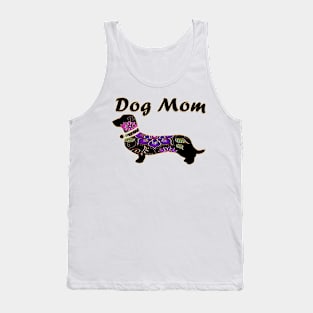 Dog Mom Floral Dachshund Tank Top